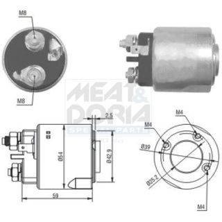 Solenoidinis jungiklis, starteris MEAT & DORIA 46160
