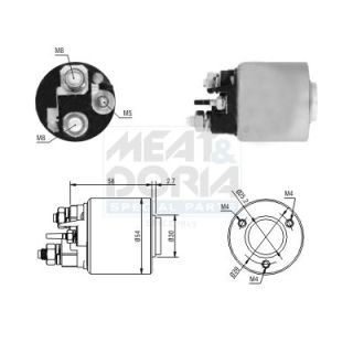 Solenoidinis jungiklis, starteris MEAT & DORIA 46288