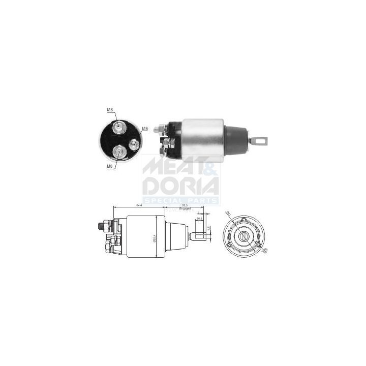 Solenoidinis jungiklis, starteris MEAT & DORIA 46313