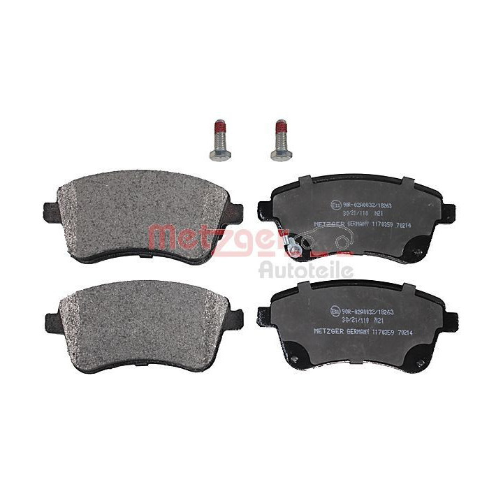 Stabdžių trinkelių rinkinys, diskinis stabdys METZGER 1170359