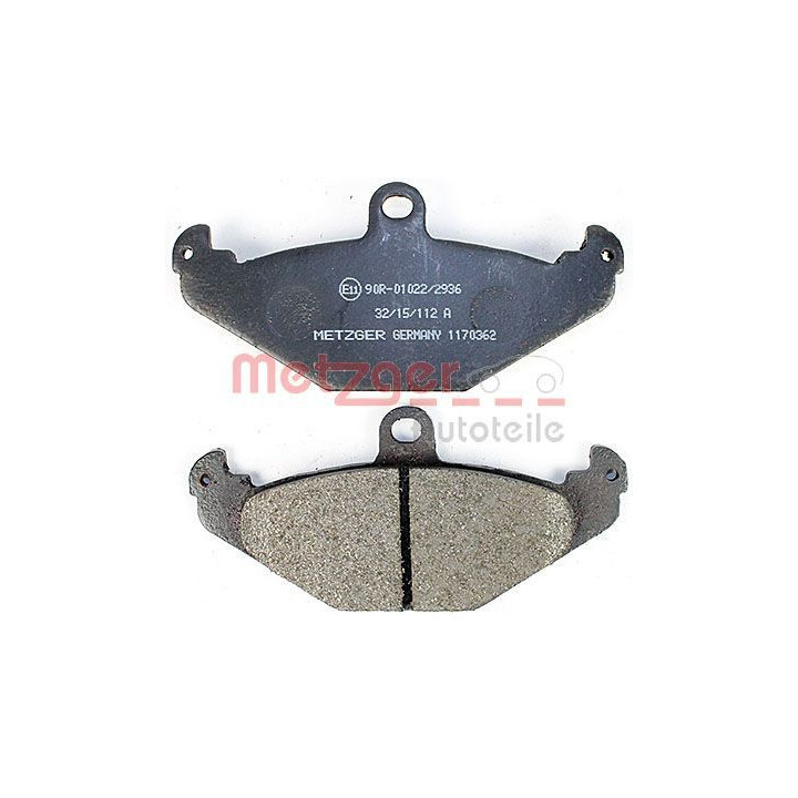 Stabdžių trinkelių rinkinys, diskinis stabdys METZGER 1170362