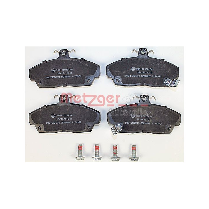 Stabdžių trinkelių rinkinys, diskinis stabdys METZGER 1170372