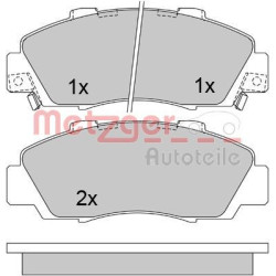 Stabdžių trinkelių rinkinys, diskinis stabdys METZGER 1170373