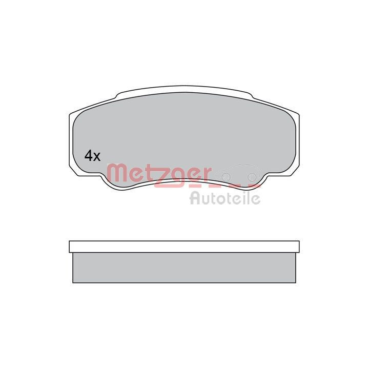 Stabdžių trinkelių rinkinys, diskinis stabdys METZGER 1170381