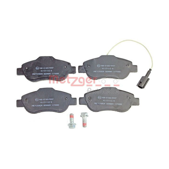 Stabdžių trinkelių rinkinys, diskinis stabdys METZGER 1170382