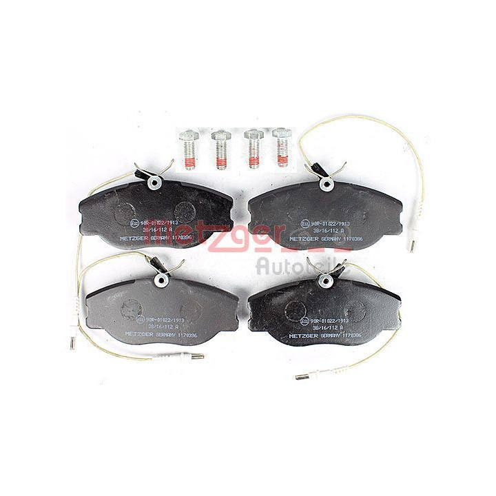 Stabdžių trinkelių rinkinys, diskinis stabdys METZGER 1170386