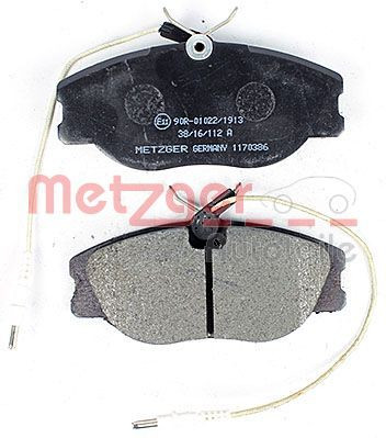 Stabdžių trinkelių rinkinys, diskinis stabdys METZGER 1170386