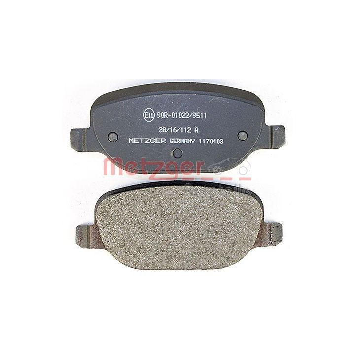 Stabdžių trinkelių rinkinys, diskinis stabdys METZGER 1170403