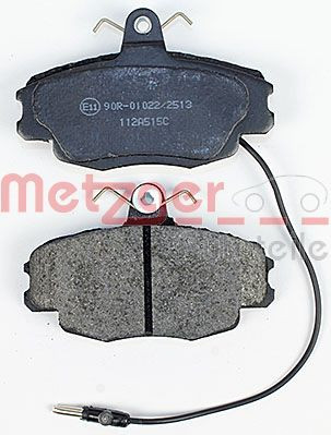 Stabdžių trinkelių rinkinys, diskinis stabdys METZGER 1170427