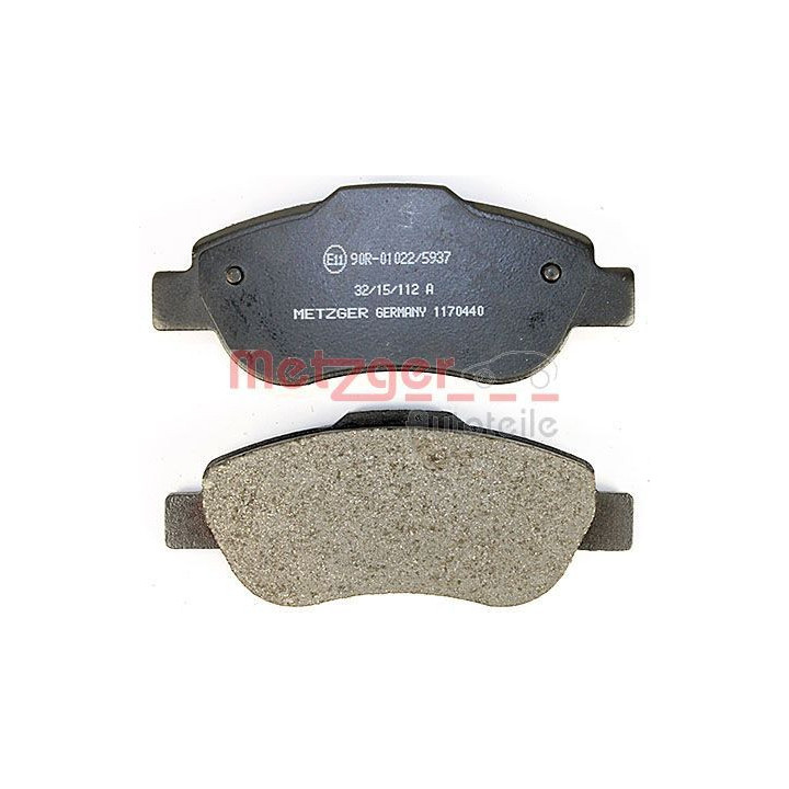 Stabdžių trinkelių rinkinys, diskinis stabdys METZGER 1170440