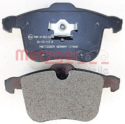 Stabdžių trinkelių rinkinys, diskinis stabdys METZGER 1170481