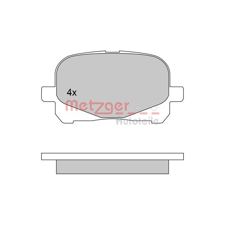Stabdžių trinkelių rinkinys, diskinis stabdys METZGER 1170495