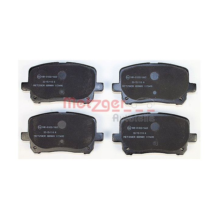 Stabdžių trinkelių rinkinys, diskinis stabdys METZGER 1170495