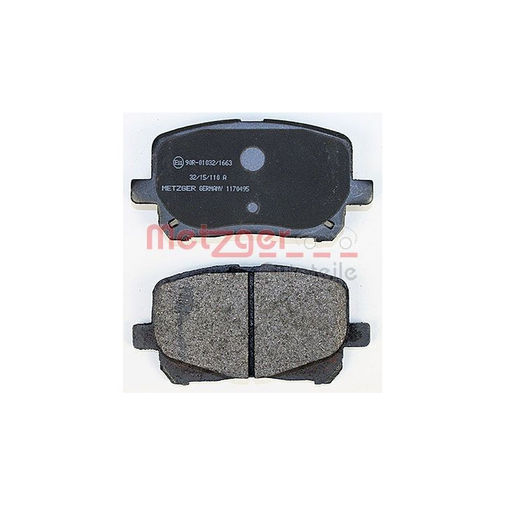 Stabdžių trinkelių rinkinys, diskinis stabdys METZGER 1170495