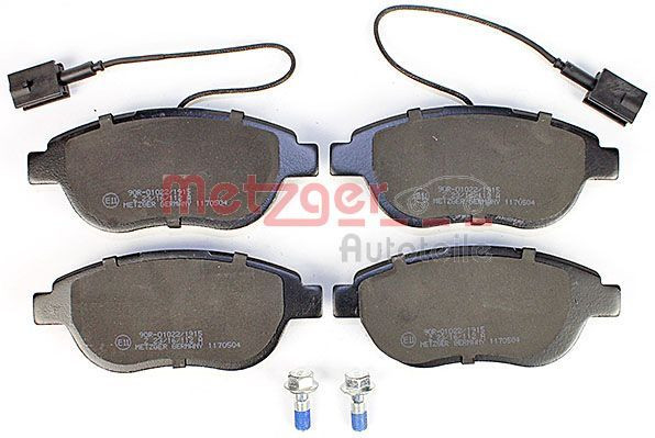 Stabdžių trinkelių rinkinys, diskinis stabdys METZGER 1170504