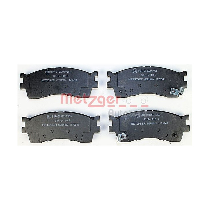 Stabdžių trinkelių rinkinys, diskinis stabdys METZGER 1170548