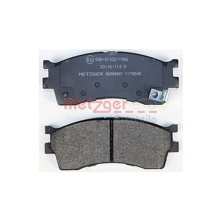 Stabdžių trinkelių rinkinys, diskinis stabdys METZGER 1170548