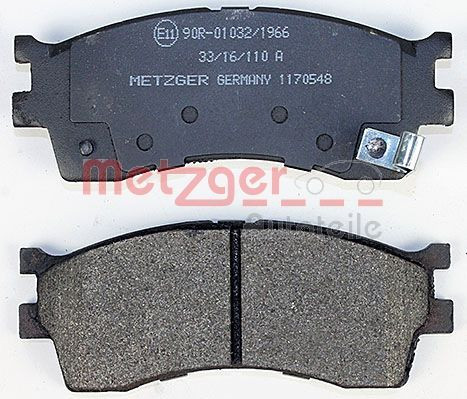 Stabdžių trinkelių rinkinys, diskinis stabdys METZGER 1170548