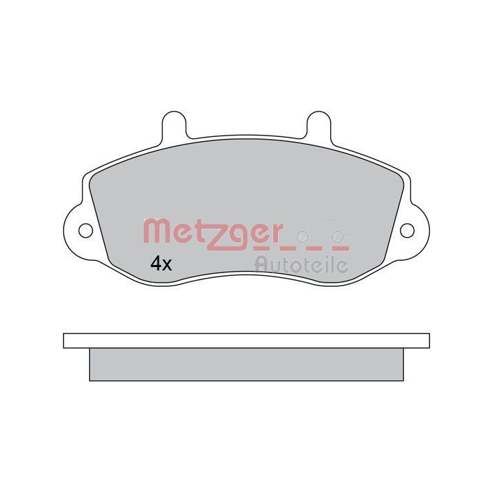 Stabdžių trinkelių rinkinys, diskinis stabdys METZGER 1170553