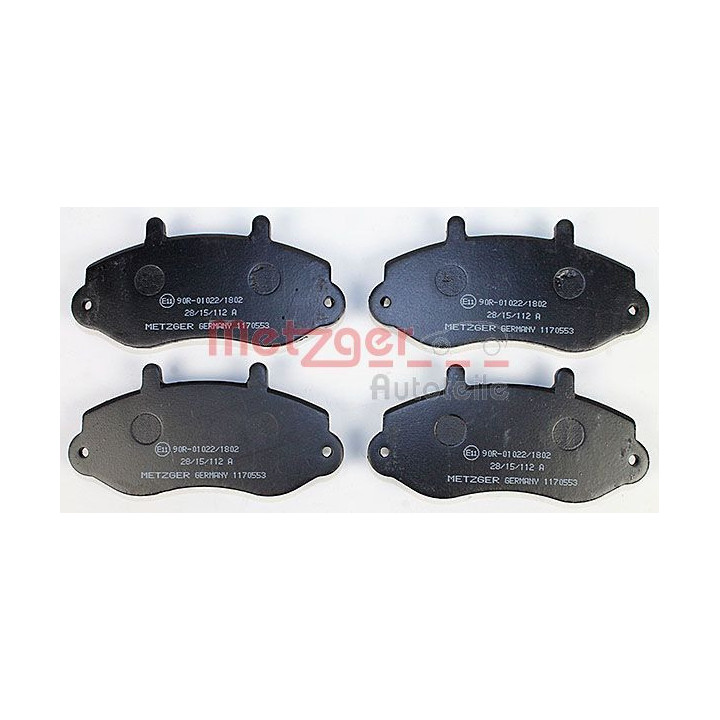 Stabdžių trinkelių rinkinys, diskinis stabdys METZGER 1170553