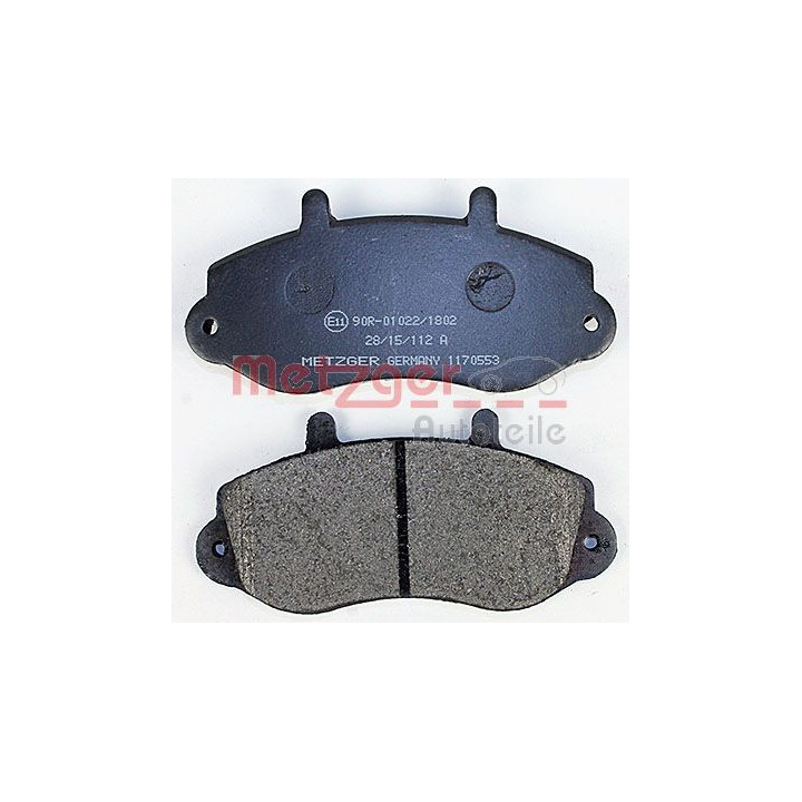 Stabdžių trinkelių rinkinys, diskinis stabdys METZGER 1170553