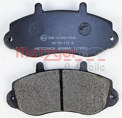 Stabdžių trinkelių rinkinys, diskinis stabdys METZGER 1170553