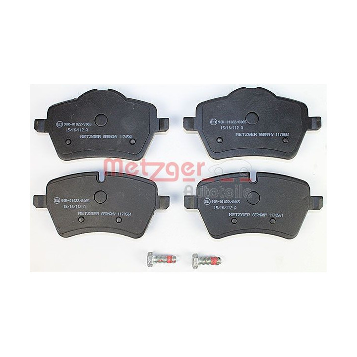 Stabdžių trinkelių rinkinys, diskinis stabdys METZGER 1170561