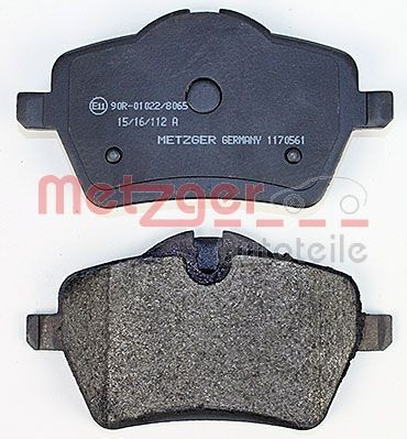 Stabdžių trinkelių rinkinys, diskinis stabdys METZGER 1170561