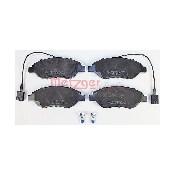 Stabdžių trinkelių rinkinys, diskinis stabdys METZGER 1170615