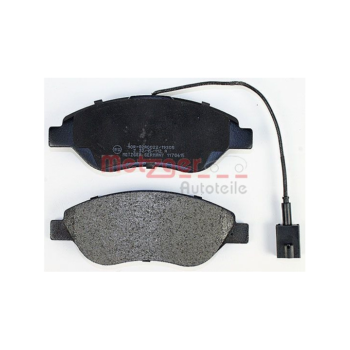 Stabdžių trinkelių rinkinys, diskinis stabdys METZGER 1170615