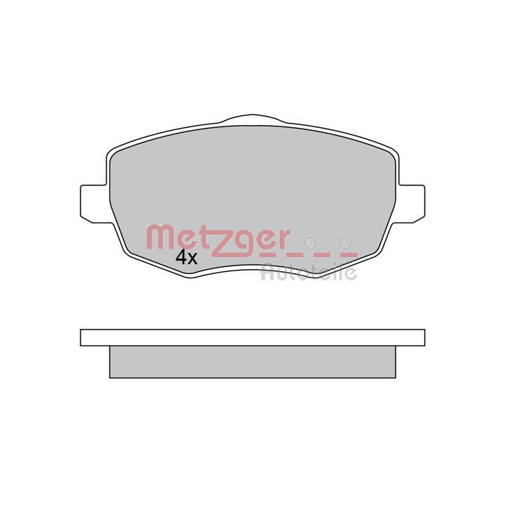 Stabdžių trinkelių rinkinys, diskinis stabdys METZGER 1170633