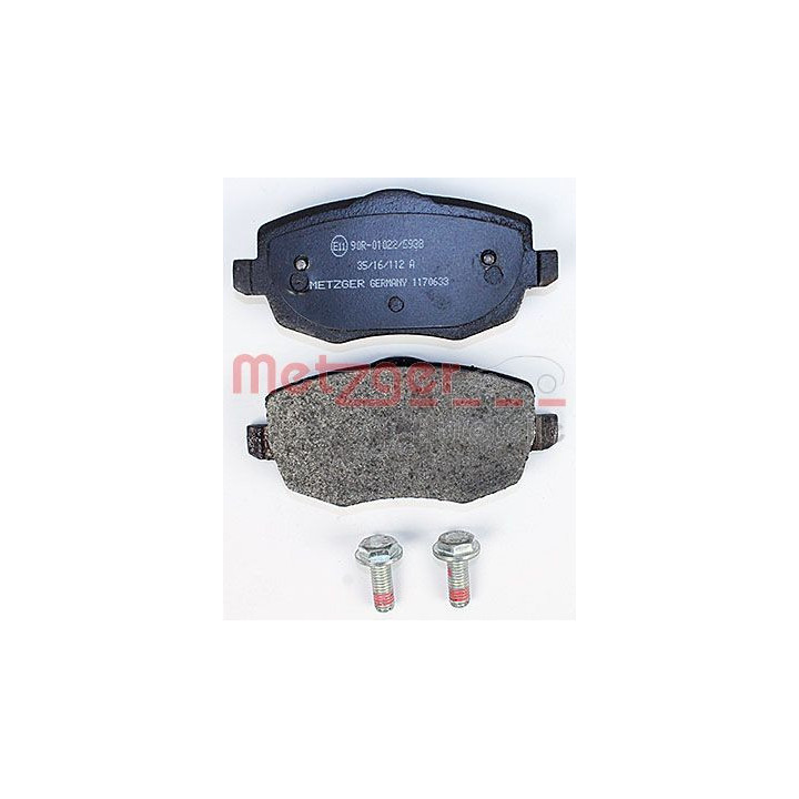 Stabdžių trinkelių rinkinys, diskinis stabdys METZGER 1170633