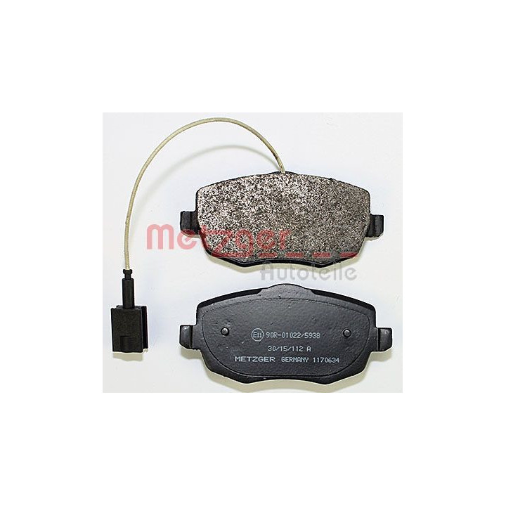 Stabdžių trinkelių rinkinys, diskinis stabdys METZGER 1170634