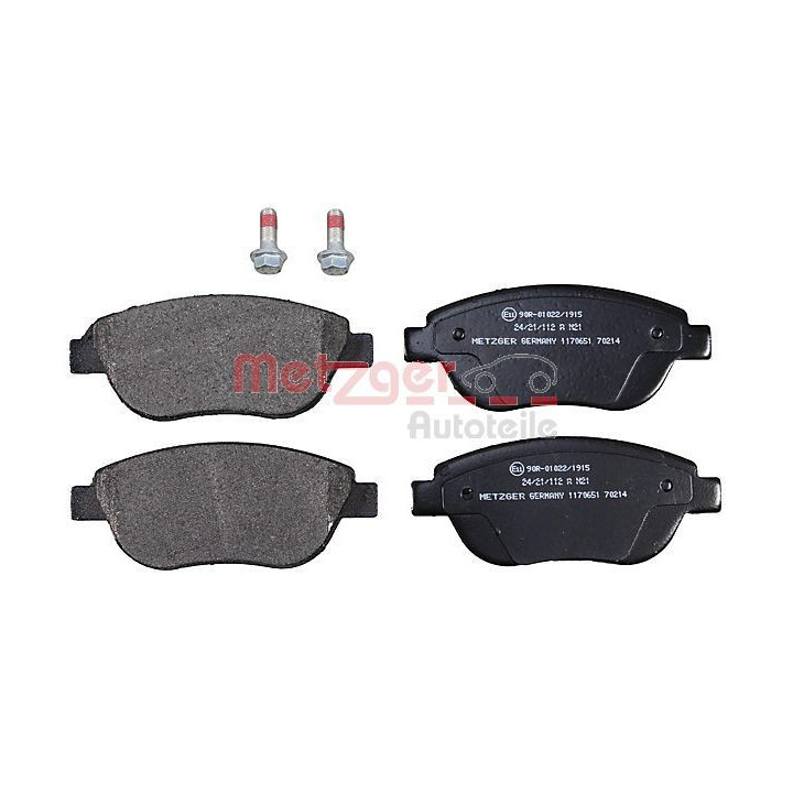 Stabdžių trinkelių rinkinys, diskinis stabdys METZGER 1170651