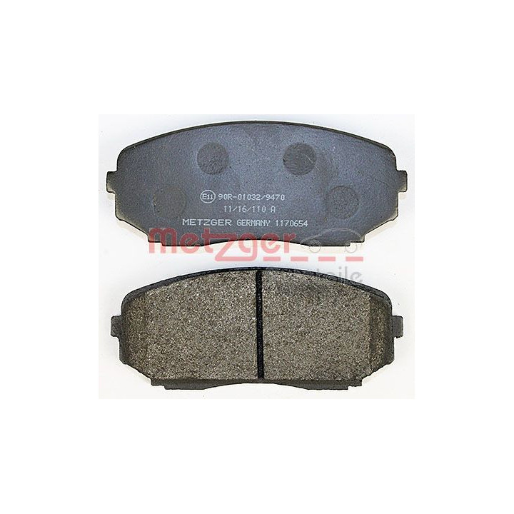 Stabdžių trinkelių rinkinys, diskinis stabdys METZGER 1170654