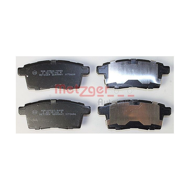 Stabdžių trinkelių rinkinys, diskinis stabdys METZGER 1170686