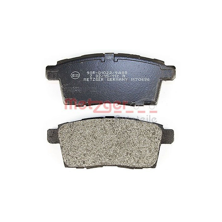 Stabdžių trinkelių rinkinys, diskinis stabdys METZGER 1170686