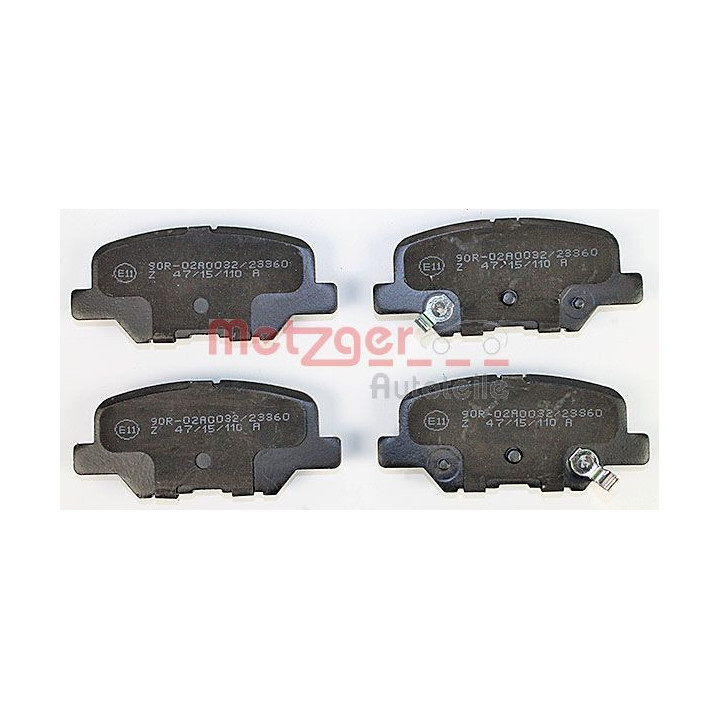 Stabdžių trinkelių rinkinys, diskinis stabdys METZGER 1170790