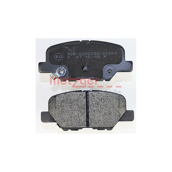 Stabdžių trinkelių rinkinys, diskinis stabdys METZGER 1170790