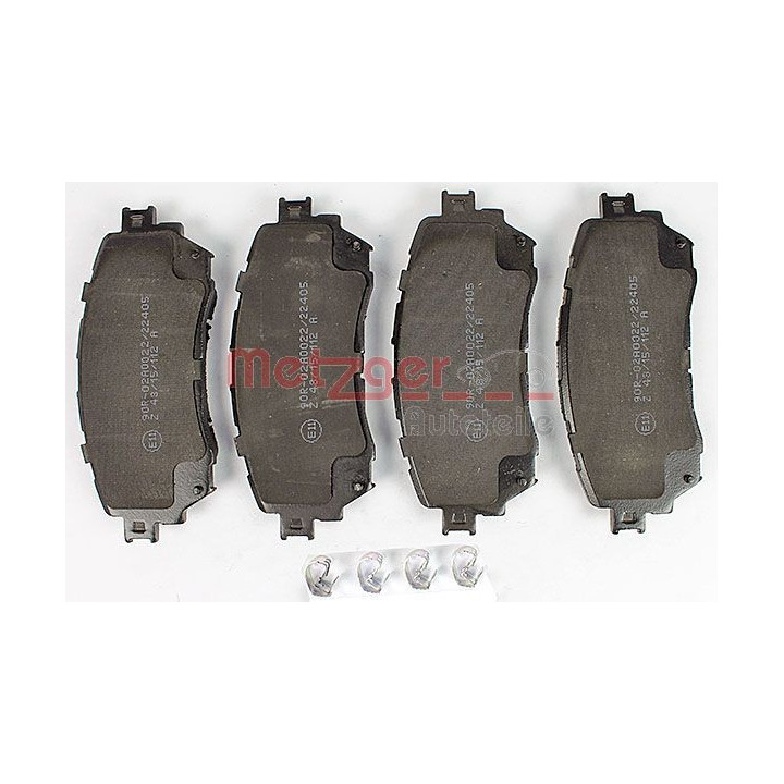 Stabdžių trinkelių rinkinys, diskinis stabdys METZGER 1170811