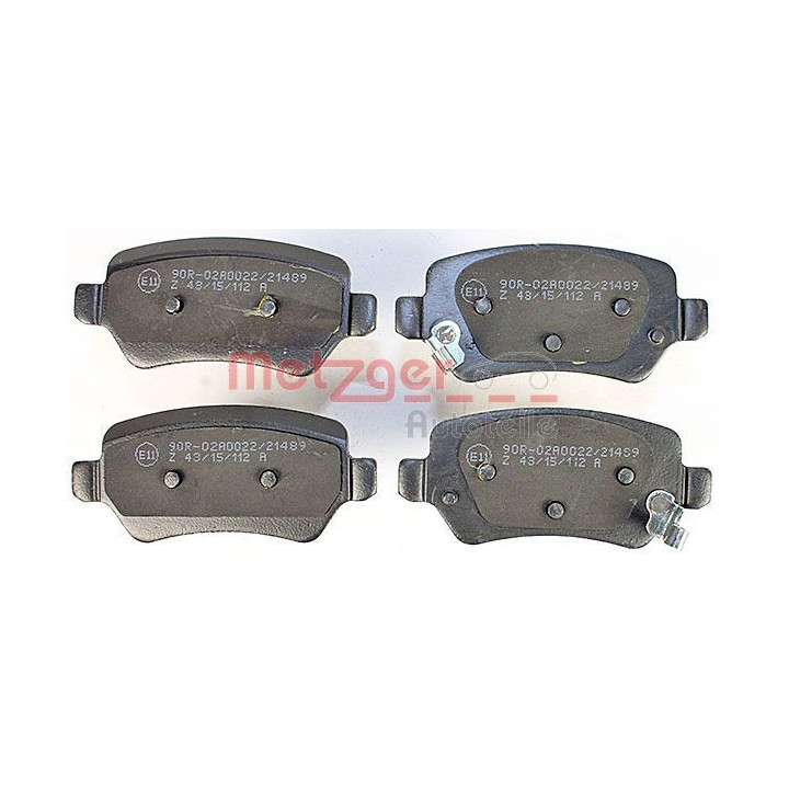 Stabdžių trinkelių rinkinys, diskinis stabdys METZGER 1170812