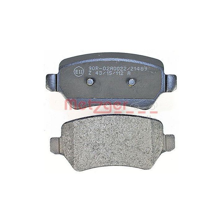 Stabdžių trinkelių rinkinys, diskinis stabdys METZGER 1170812