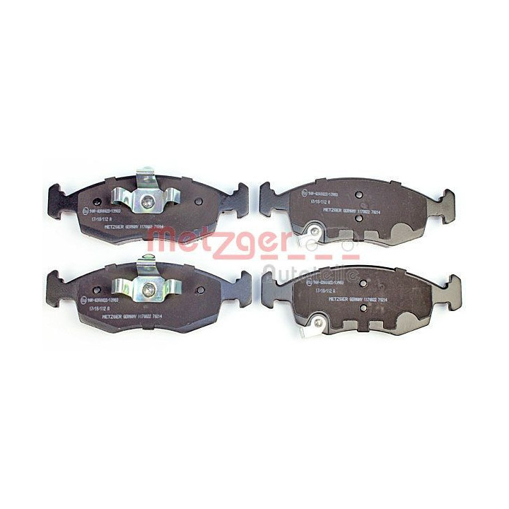 Stabdžių trinkelių rinkinys, diskinis stabdys METZGER 1170822