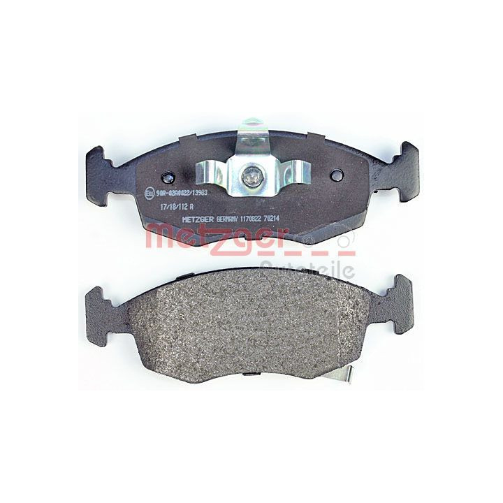 Stabdžių trinkelių rinkinys, diskinis stabdys METZGER 1170822