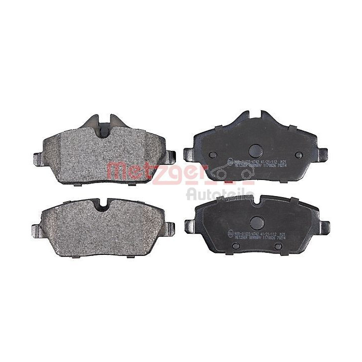 Stabdžių trinkelių rinkinys, diskinis stabdys METZGER 1170826