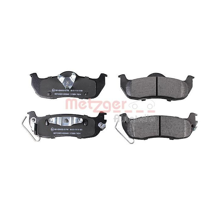 Stabdžių trinkelių rinkinys, diskinis stabdys METZGER 1170884