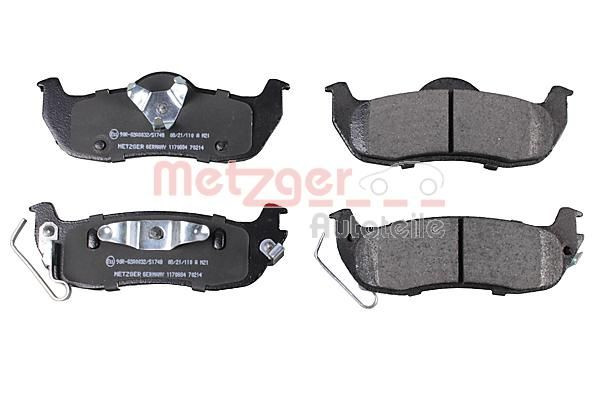 Stabdžių trinkelių rinkinys, diskinis stabdys METZGER 1170884