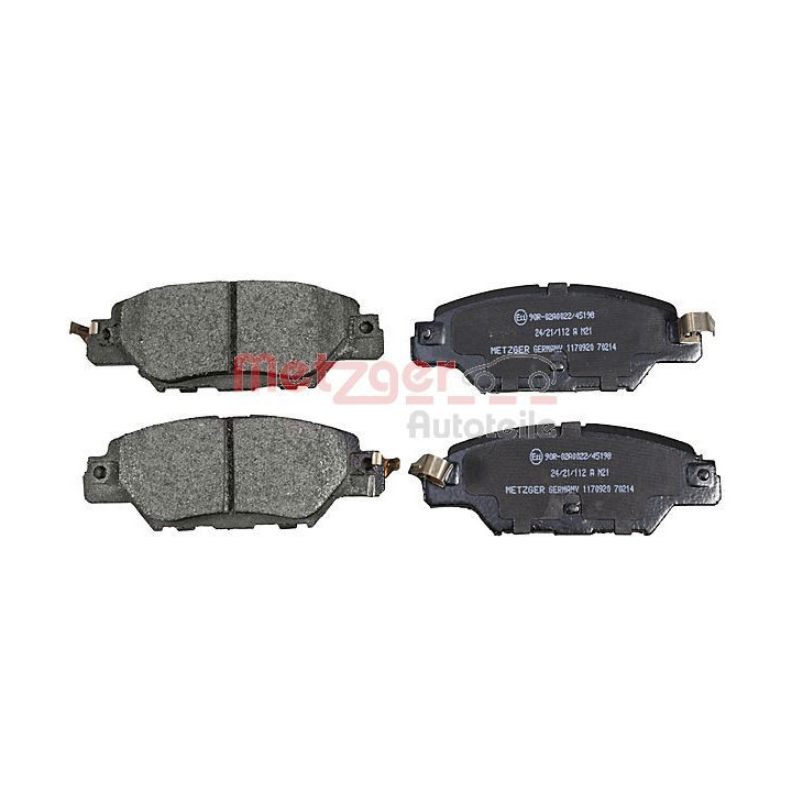 Stabdžių trinkelių rinkinys, diskinis stabdys METZGER 1170920