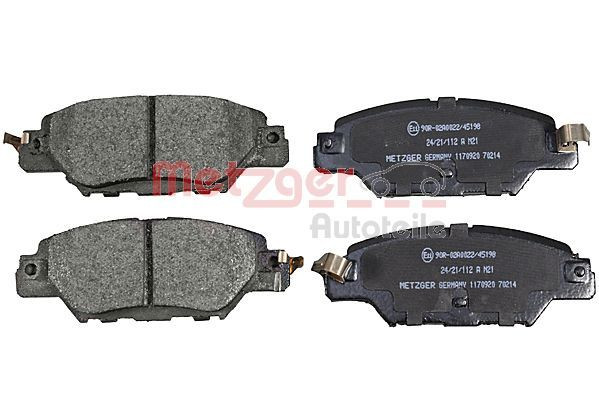 Stabdžių trinkelių rinkinys, diskinis stabdys METZGER 1170920