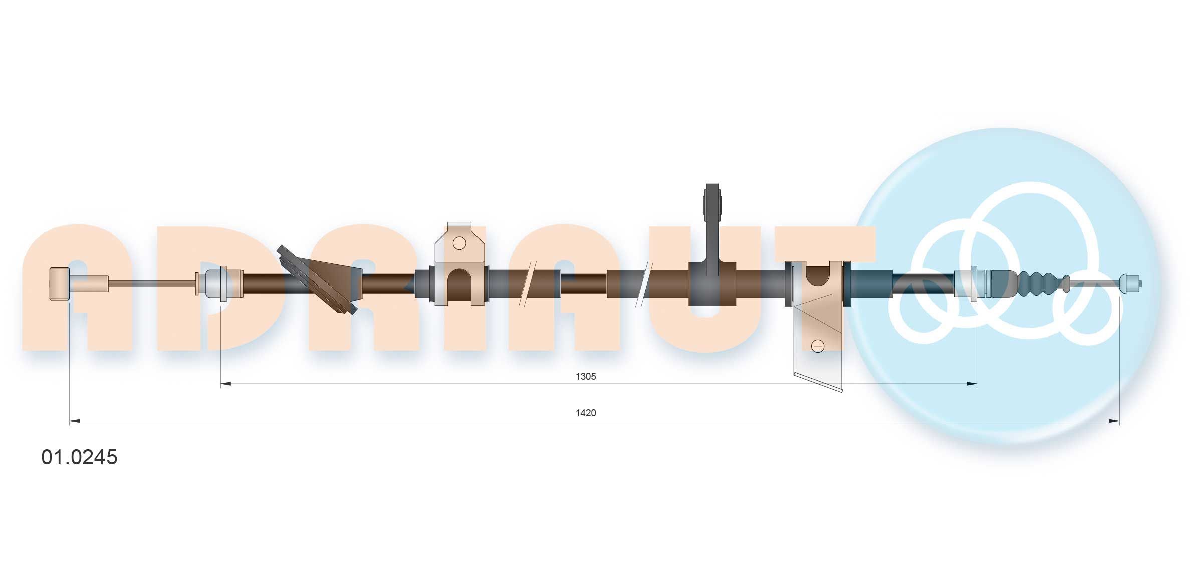 Trosas, stovėjimo stabdys ADRIAUTO 01.0245